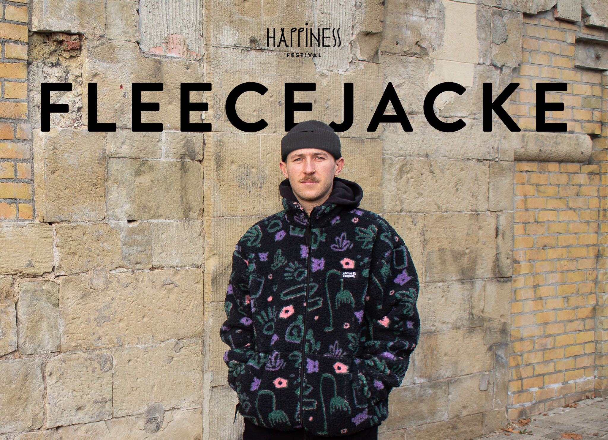 Die Happiness Festival Fleecejacke - jetzt im Shop erhältlich